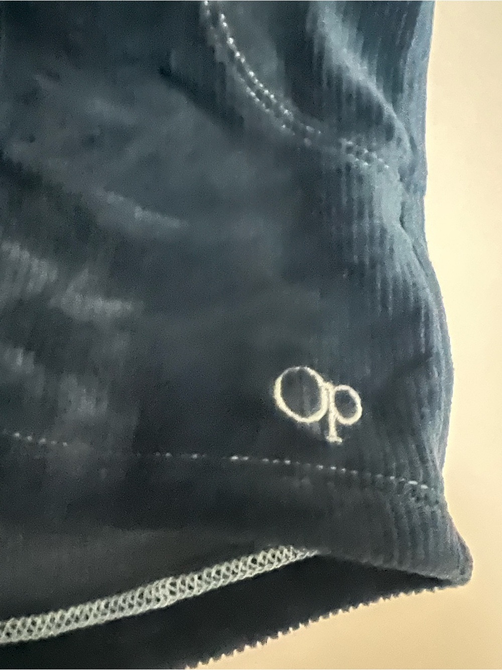 OP Dark Blue Corduroy Triangle Bikini Top and Swim Shorts - Picture 6 of 9